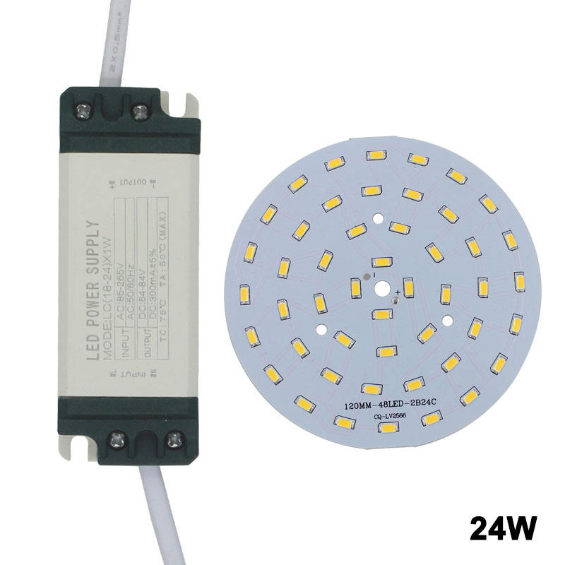7W SMD5730 Chip a diodi emettitori di luce + alimentatore LED con guscio in plastica per plafoniera a LED