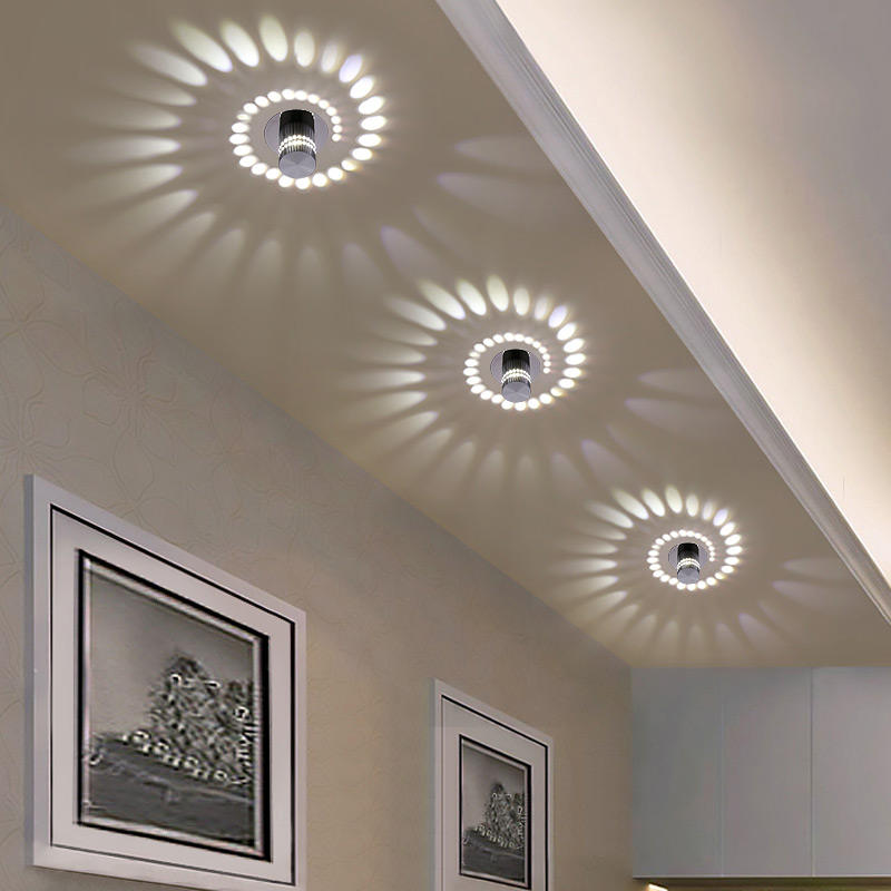 Lampada da parete a soffitto a LED RGB poroso montata a soffitto con telecomando per cortile interno con applique da bar ristorante