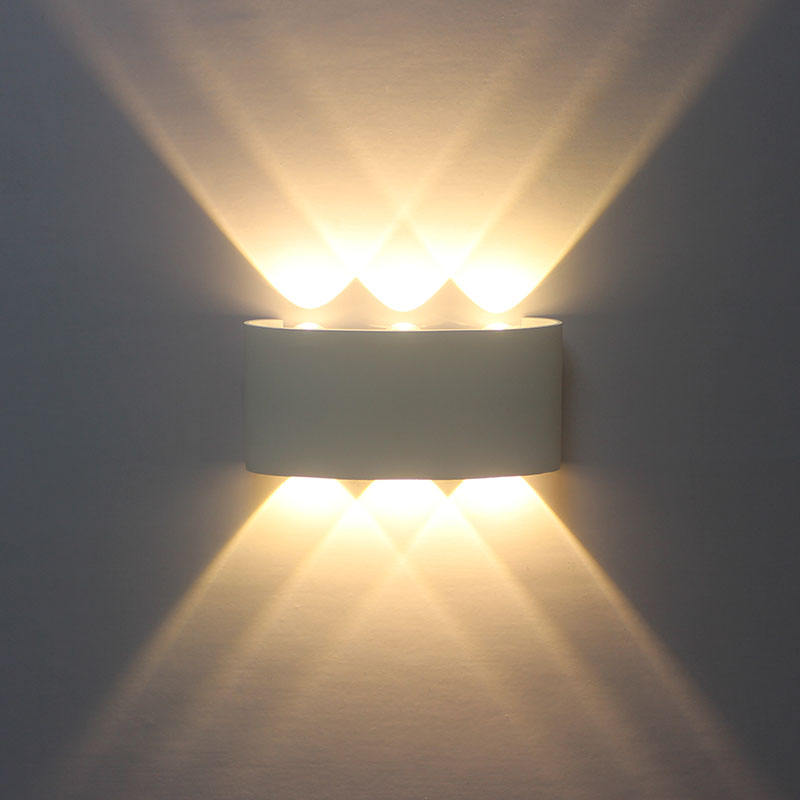 Illuminazione a conchiglia bianca nera nordica IP65 alluminio impermeabile per interni esterni interni scale comodino arredamento camera da letto lampada da parete a LED