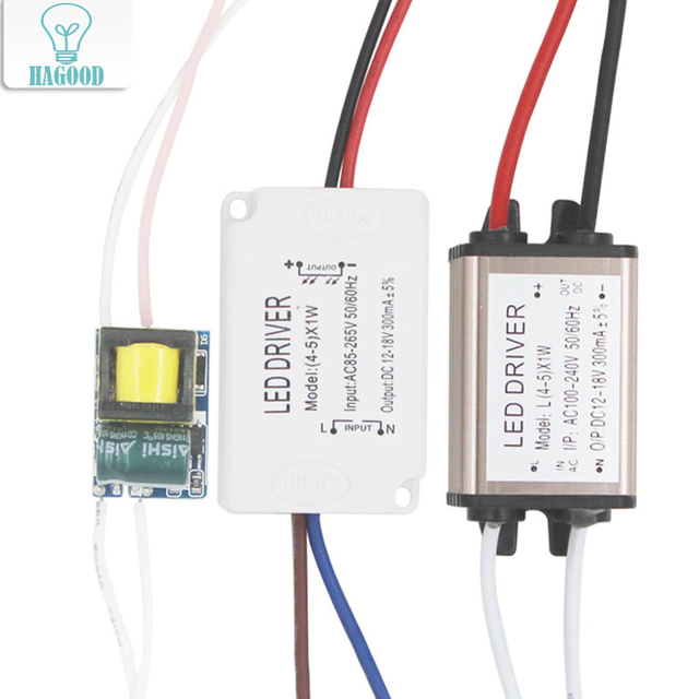 4-5W LED Driver Light Transformer Adattatore di alimentazione Ingresso AC85 - 265V DC12-18V Corrente costante 300mA per striscia LED 5050/3528