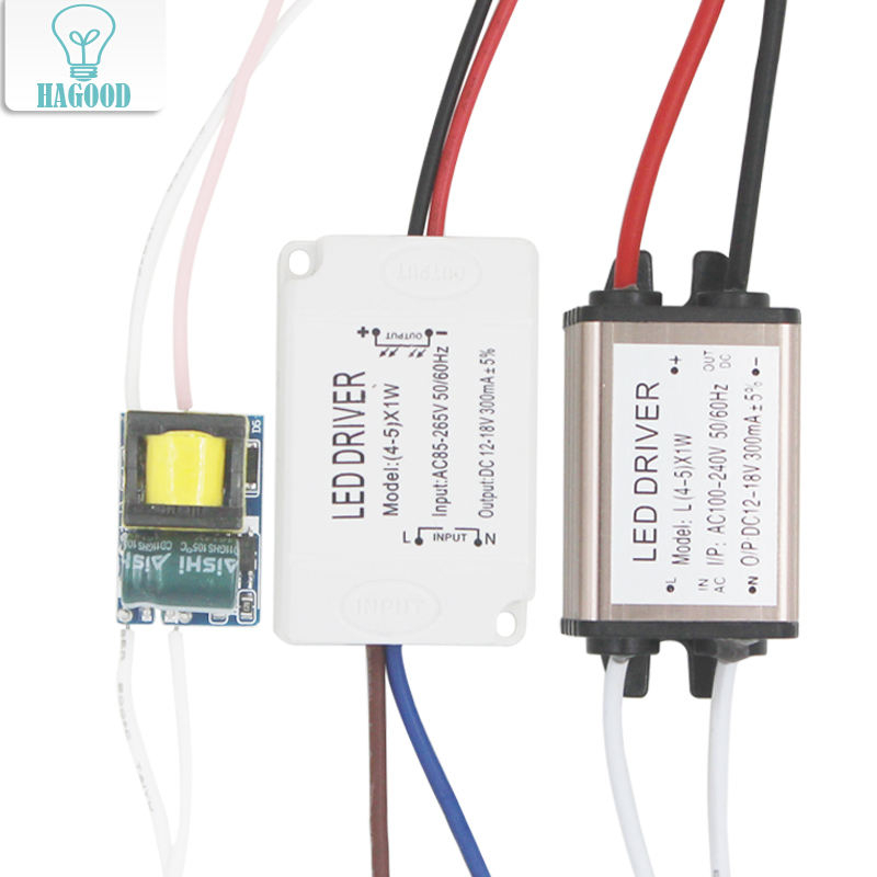 4-5W LED Driver Light Transformer Adattatore di alimentazione Ingresso AC85 - 265V DC12-18V Corrente costante 300mA per striscia LED 5050/3528