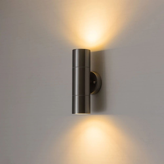Applique da esterno a led impermeabile Up And Down in acciaio inossidabile con lampadina GU10