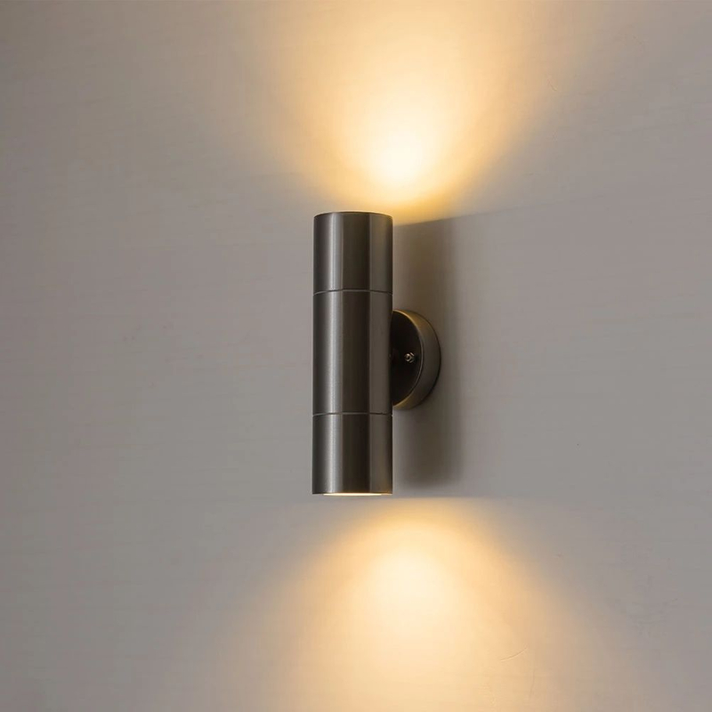 Applique da esterno a led impermeabile Up And Down in acciaio inossidabile con lampadina GU10