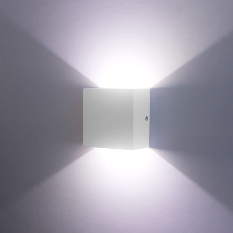 6W COB Sconce Modern Aluminum Hallway 3000K + Illuminazione LED Applique da parete Lampada per interni Luci di proiezione industriali per interni