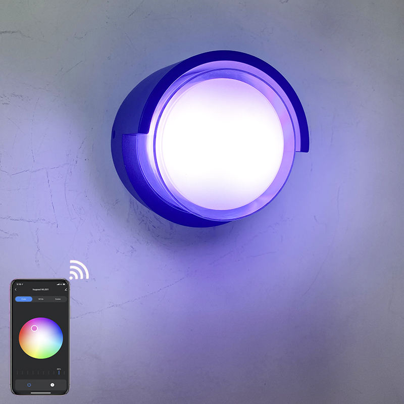 Nuova applique da parete impermeabile in acrilico Lampada da parete moderna a LED in alluminio Lampada da parete impermeabile per esterni da giardino