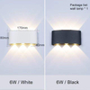Moderna applique da parete a LED su e giù per l'illuminazione Cube Sconce Lamp Fixture Mount per interni ed esterni Home Room Camera da letto Decorazione per l'illuminazione dell'hotel