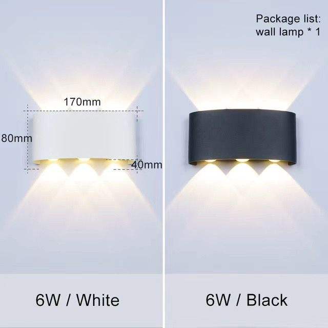Moderna applique da parete a LED su e giù per l'illuminazione Cube Sconce Lamp Fixture Mount per interni ed esterni Home Room Camera da letto Decorazione per l'illuminazione dell'hotel