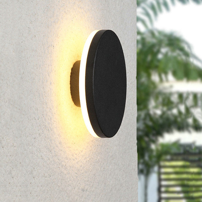 Lampada da parete per interni a LED Forma rotonda Corridoio Luce per esterni Corridoio per balcone Corridoio in alluminio per piccole lampade da comodino