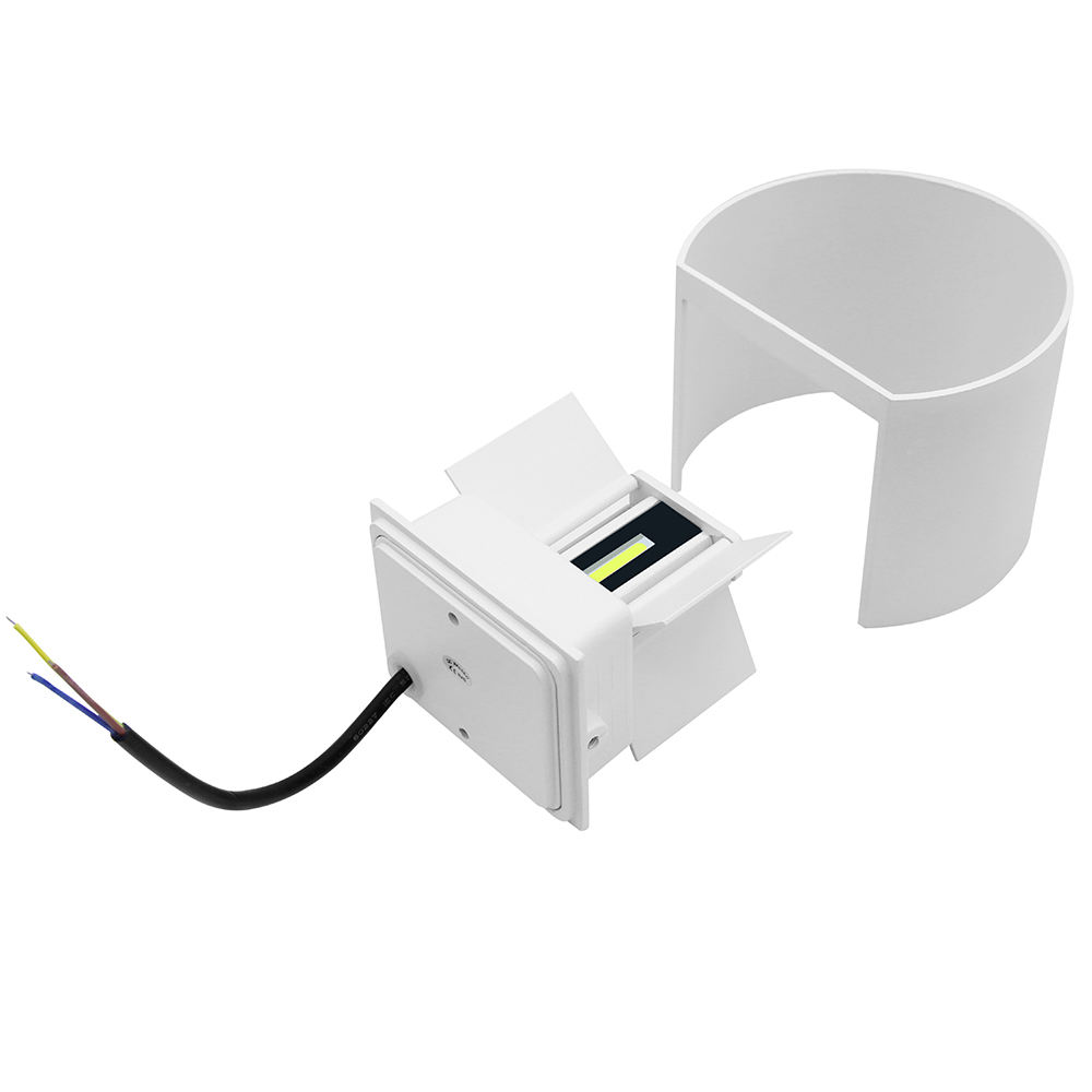 Hagood New Semicircle Lampada da parete impermeabile 6W 12W Applique da parete a LED Illuminazione per esterni Impermeabile IP65 Angolo di illuminazione regolabile Applique per esterni