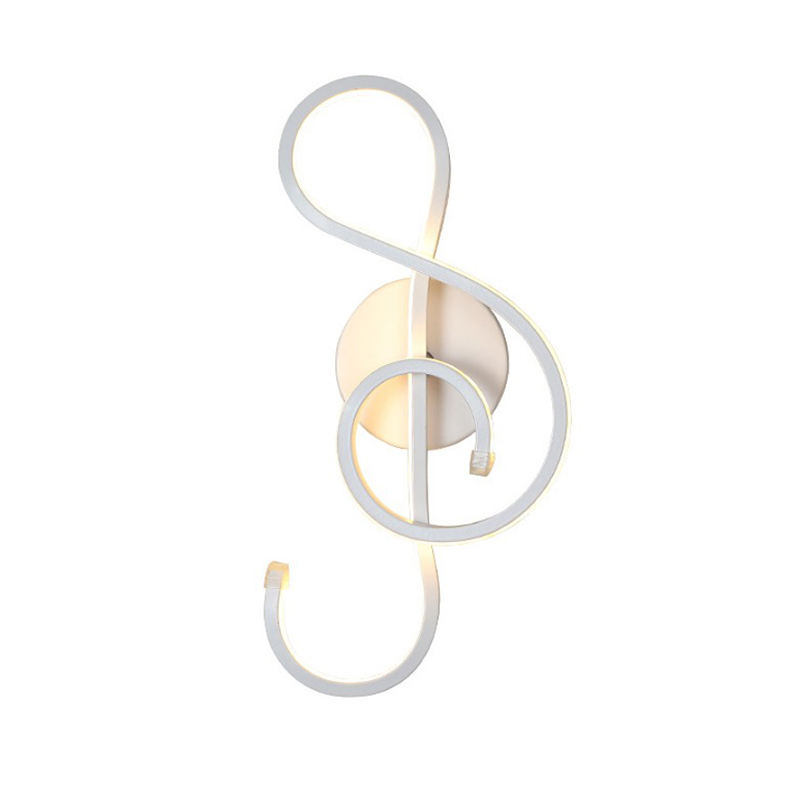Nota musicale moderno stile minimalista alluminio decorativo LED applique da parete camera da letto creativa soggiorno corridoio corridoio applique da parete