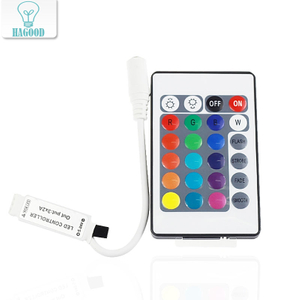 24 tasti LED Controller RGB IR Remote Controller DC12V Con Mini Ricevitore LED Driver Dimmer Fit per 5050/3528 RGB LED Strip Light