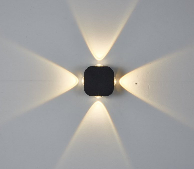 Lampada da parete a LED da esterno 4W su e giù in alluminio Applique da parete da giardino a LED