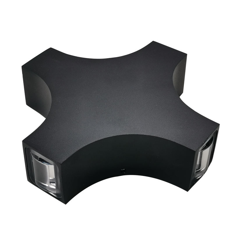Lampada da parete a LED per soggiorno a forma di croce da 4W 12W RGB per esterni Lampada da notte a LED per esterni Decorazione da parete su e giù per esterni