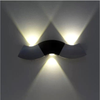 Applique LED Lightess 3W per interni Lampada da parete Up and Down in alluminio Lampada da parete illuminazione da parete argento bianco freddo