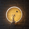 Nuovo arrivo moderno led applique fantasia applique da parete arte anello luce montaggio a parete per luci hotel indoor