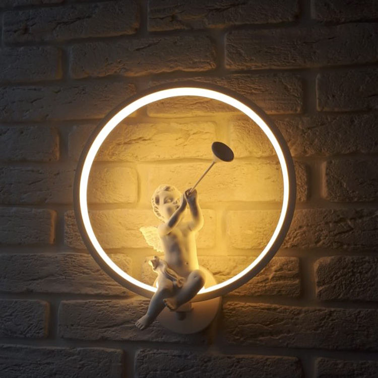 Nuovo arrivo moderno led applique fantasia applique da parete arte anello luce montaggio a parete per luci hotel indoor