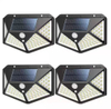 100 LED Lampade da parete solari Lampada solare per esterni Sensore di movimento Luce solare a energia solare Lampione stradale per luce da giardino