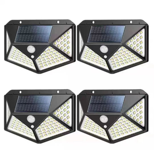 100 LED Lampade da parete solari Lampada solare per esterni Sensore di movimento Luce solare a energia solare Lampione stradale per luce da giardino