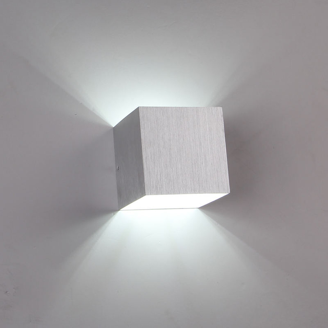 Lampada da parete a LED 3W AC85-265V Decorazione per interni Lampada da parete Applique Portico Alluminio incorporato per camera da letto Soggiorno Corridoio