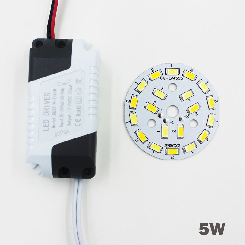 3W 5W 7W 9W 12W 18W SMD5730 Pannello a colori combinato bianco caldo/freddo + Alimentatore driver LED a controllo segmentato per downlight