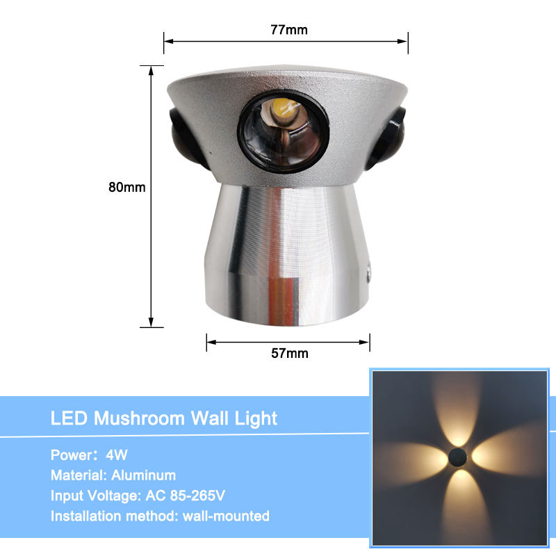 Lampada da parete a Led Moderna Apparecchio di illuminazione per interni Riparo minimalista 3W 4W 5W Camera da letto Comodino Soggiorno Corridoio Scala Decorazioni per la casa