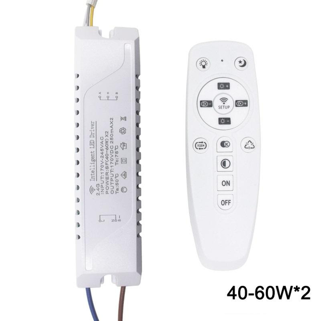Driver intelligente 12-60W * 2 LED AC170-245V 2.4G WIFI Trasformatori di alimentazione per illuminazione per lampada di controllo del telefono