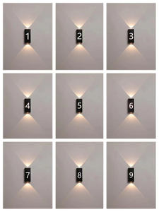 Lampada da parete a lettera lampada da parete digitale su e giù lampada da parete a LED numero civico luce applique da parete a led per esterni parete per esterni illuminazione a led applique da parete a led per esterni