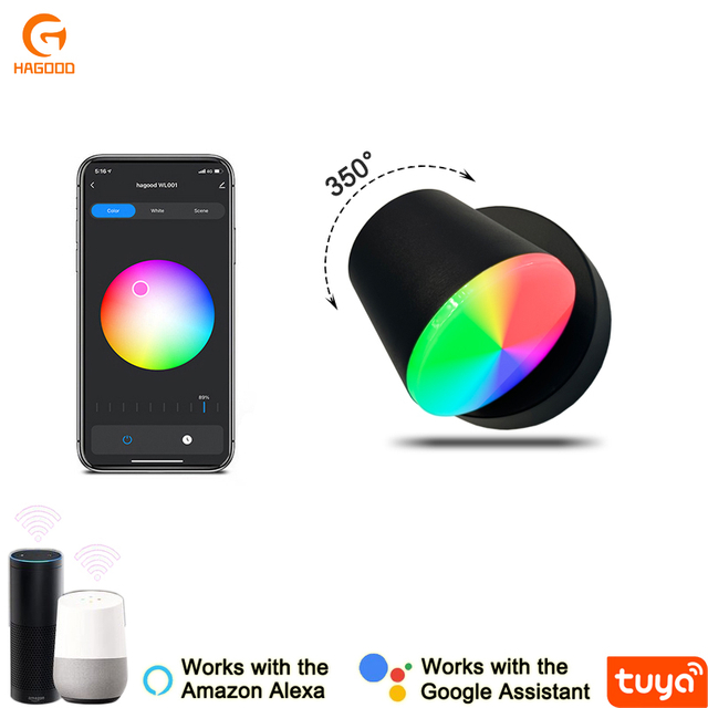 9W luci a led di controllo app luci a led controllate da app luce a led controllo app LED Lampada da parete a forma di tazza da tè Lampada da parete intelligente Lampada da parete di controllo APP