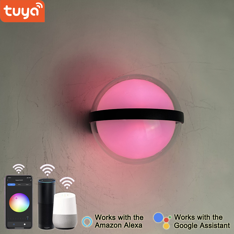 Tuya app applique applique led applique app luci controllate app controllo illuminazione app applique applique led applique trasparente lampada sfera di cristallo