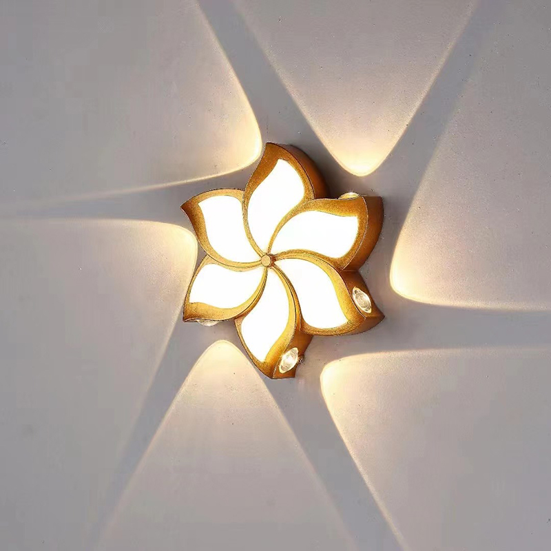 10W 12W Lampada da parete a fiore Lampada da parete a led per esterni Lampada da parete per esterni Illuminazione a led Applique da parete a led Lampada da parete a led moderna per esterni Applique da parete a led Luci Lampada da parete di loto