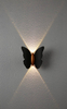 NUOVA lampada da 6W di alta qualità Lampada da parete impermeabile a forma di farfalla con conchiglia in oro nero e luce notturna per esterni