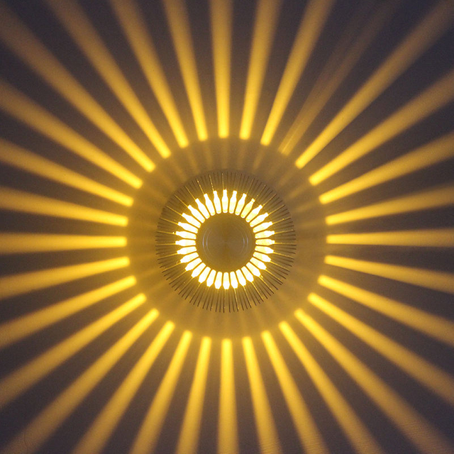 Applique da parete girasole 3W incorporata RGB con controller per lampada da parete per hotel per interni