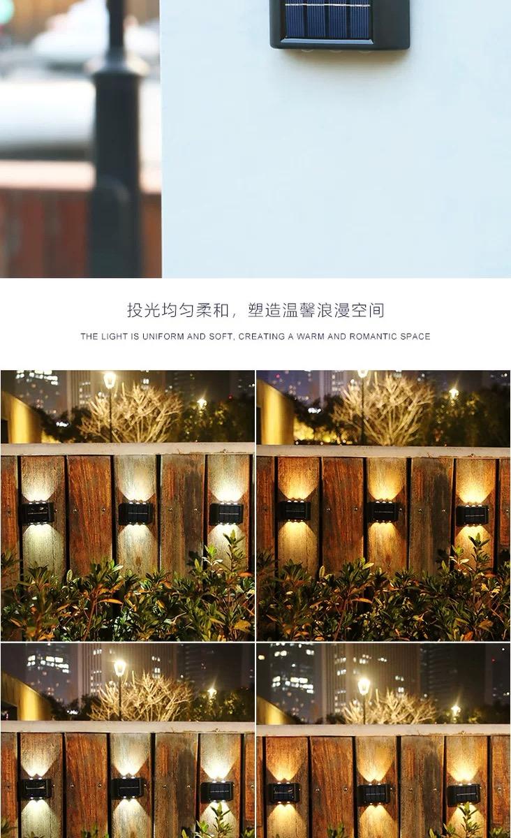 Luce solare da giardino a led in alluminio con sensore di movimento luce solare esterna a led