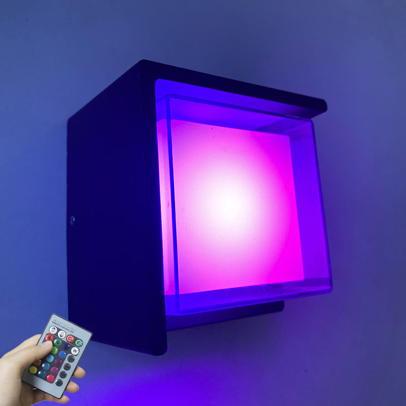 Lampada a led decorativa Illuminazione da parete quadrata in acrilico Lampada da parete impermeabile per interni con luce notturna per esterni in alluminio