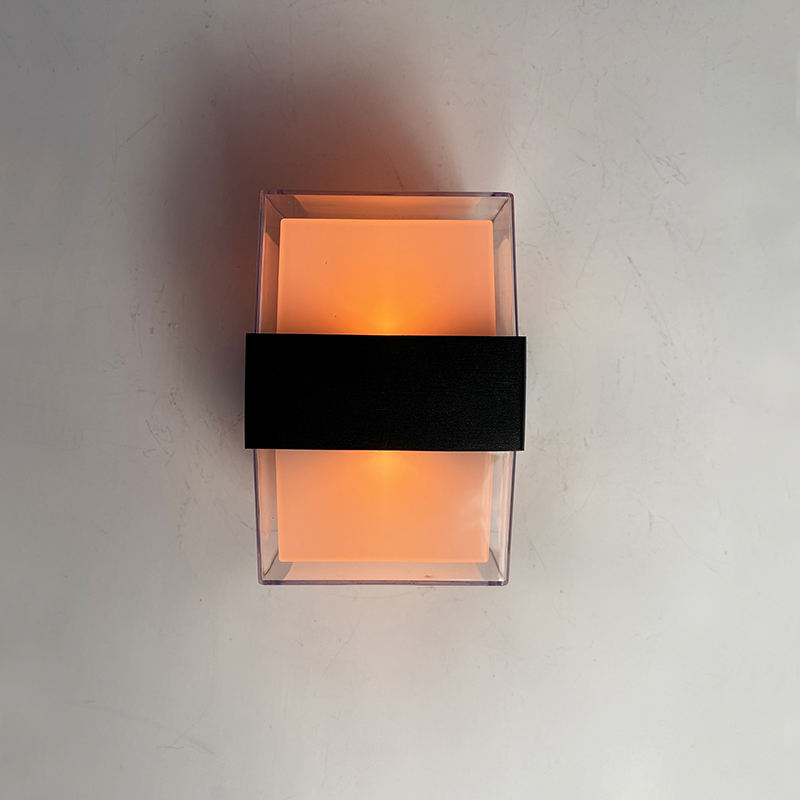 2023 Nuovo Tuya Smart IP65 WiFi APP Controllato AC85-265V RGBCW art deco moderna plastica giardino impermeabile LED applique da parete per esterni