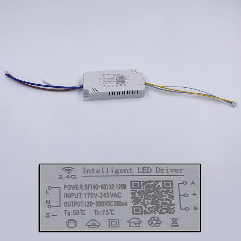 Driver LED a 2 vie 48-160 W 2,4 g Driver per lampada Driver per illuminazione a LED a tre temperature di colore Trasformatori per illuminazione a LED per driver 2.4G sicuri di alta qualità Alimentatore per driver LED