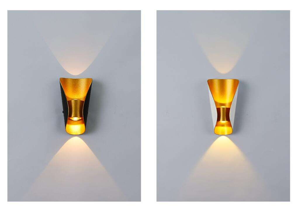 Lampada decorativa a led di piccole dimensioni Lampada da parete a forma di barca su e giù luce moderna per interni ed esterni