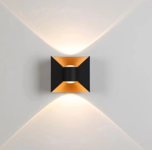 Decora le luci da parete per esterni in alluminio da giardino moderno e contemporaneo Up Down Lampade da parete a LED GU10 a 360 gradi