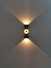 Lampada da parete a forma di nodo cinese impermeabile da esterno 6W COB chip up and down applique in alluminio ip65 applique da parete quadrata portico giardino