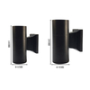 6W 12W COB Up Down Impermeabile IP65 Portico Lampada a doppia testa Cilindro esterno Apparecchio per balcone interno Lampada da parete a LED per applique da parete