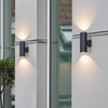 6W 12W COB Up Down Impermeabile IP65 Portico Lampada a doppia testa Cilindro esterno Apparecchio per balcone interno Lampada da parete a LED per applique da parete