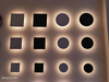 Moderna lampada da parete Eclipse con luci a led da 150 mm e luce notturna decorativa per interni