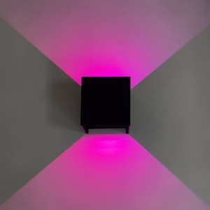 Lampada da parete a LED per esterni intelligente RGB 9W applique da parete in alluminio creativo applique da parete per scale domestiche bagno camera da letto luce Decora per interni