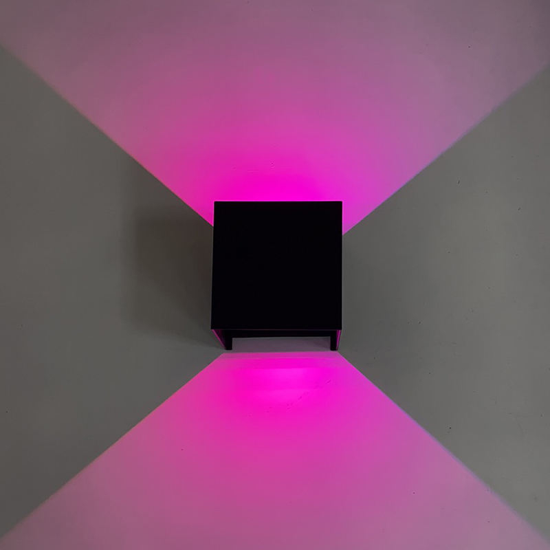 Lampada da parete a LED per esterni intelligente RGB 9W applique da parete in alluminio creativo applique da parete per scale domestiche bagno camera da letto luce Decora per interni