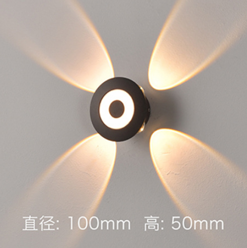 Lampada da parete a LED da 6W / 10W Lampada da parete per esterni impermeabile IP65 Portico Lampada da parete per interni Camera da letto Decorazione da comodino Lampada da illuminazione in alluminio