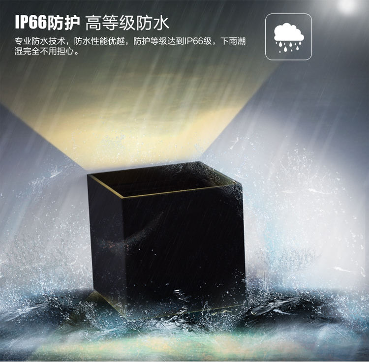 Sensore di movimento a cubo Lampada da parete a LED di alta qualità regolabile per esterni ip65 impermeabile per soggiorno interno