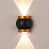 Decorazioni per la casa 6W 12W Lampada da parete a LED per interni Lampada da parete a due teste in alluminio impermeabile per esterni per giardino Portico Camera da letto Luci per scale