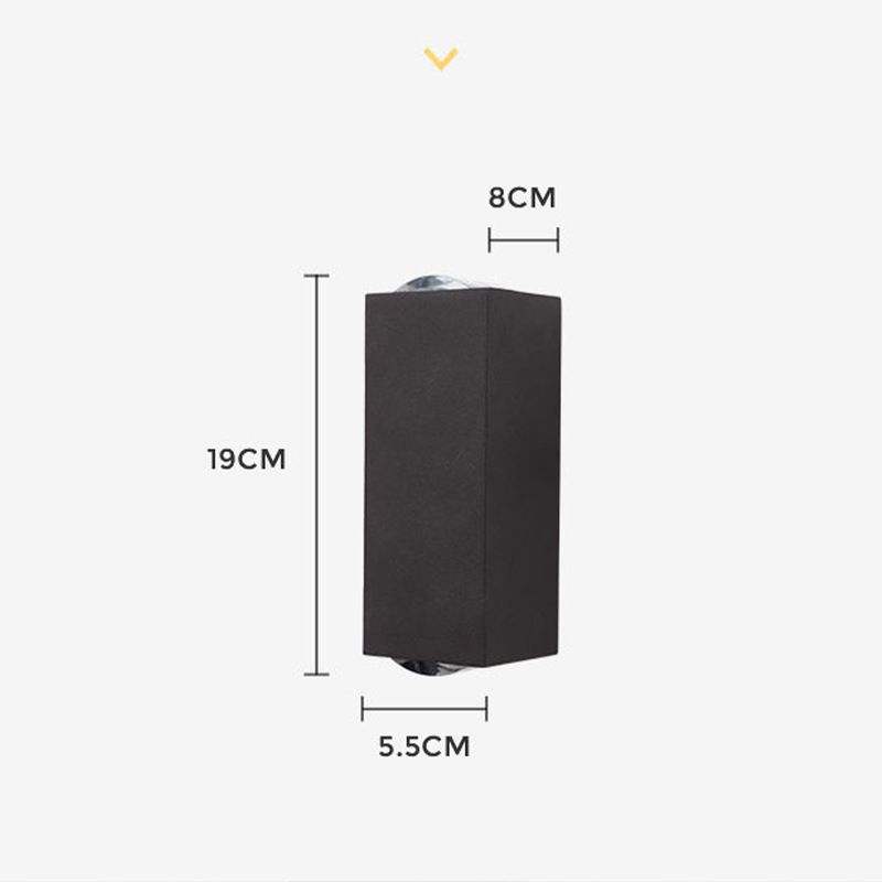 Lampada da parete a tre raggi a conchiglia nera da 6W IP65 applique da parete per esterni impermeabile Lampada da giardino Lampione stradale per la decorazione del giardino