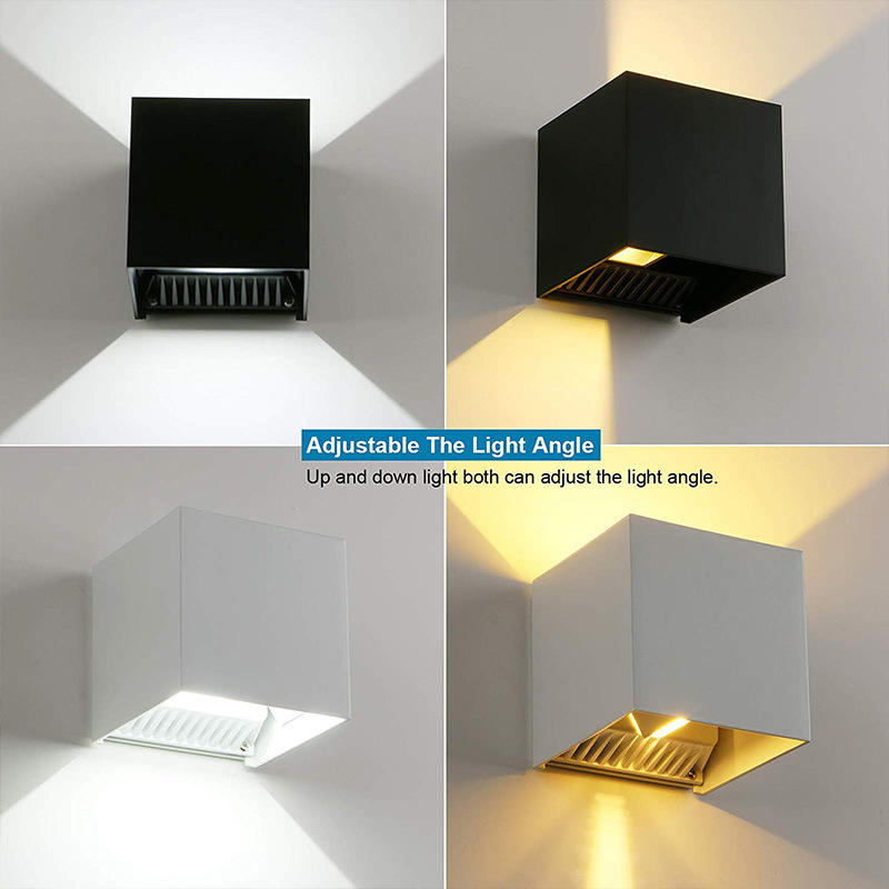 IP65 Impermeabile 12W 20W Lampada da parete a Led per esterni per interni Lampada da parete regolabile in alluminio AC85 ~ 265V Applique per portico a led