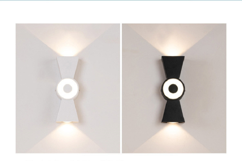 Luce a led di vendita calda Lampada da parete impermeabile Horn e moderna luce notturna per esterni in lampada da parete su e giù di alta qualità